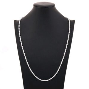 Twist rope chain — 2mm, multiple lengths — jewellery from Glossy.pk, Pakistan