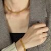 Mesh Chain Necklace & Bracelet Set — Light Luxury — jewellery from Glossy.pk, Pakistan