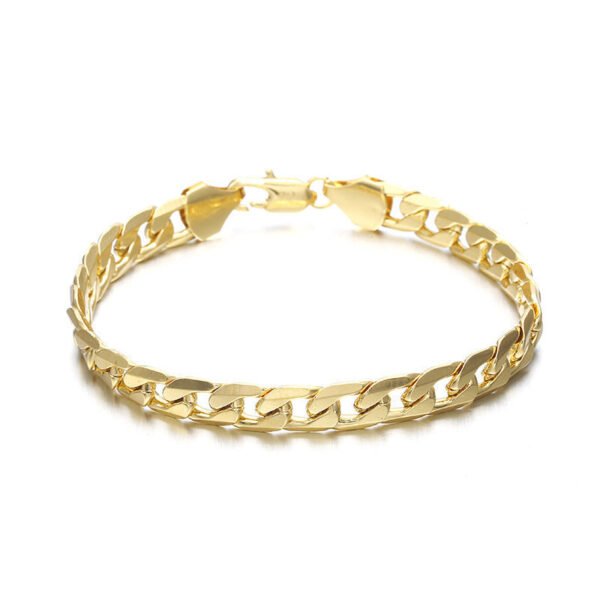 Men's 8mm Side Bracelet — Gold & Silver colour product photo 2 | Glossy.pk Pakistan