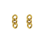 European and American style earrings chain metal indifferent wind earrings 2024 new temperament female Internet celebrity stud earrings Hong Kong style Glossy.pk