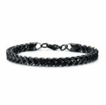 ZHONGYI EUROPEAN AND AMERICAN HIP HOP TITANIUM STEEL DOUBLE-ROW SINGLE-ROW BRACELET POSITIVE AND NEGATIVE MESH 5X10MM STAINLESS STEEL BRACELET WHOLESALE Glossy.pk