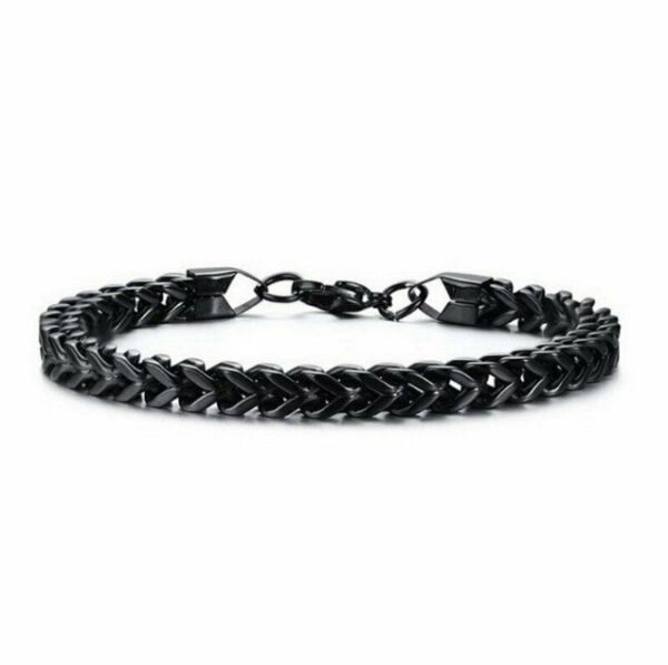 Hip Hop Titanium Steel Double-row Single-row Bracelet Positive and Negative Mesh 5x10mm Stainless Steel Bracelet anti-tarnish jewellery from Glossy.pk, Lahore