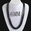 Double-layer Black Gold Necklace Men’s Hit 6mm Sideways Necklace anti-tarnish jewellery from Glossy.pk, Lahore