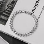 European and American ultra-flashing zirconia roman bracelet 2024 new women's niche design sense diamond delicate Cuban hand jewelry