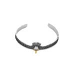 Cross border temu amazon hot sale vintage distressed eagle bracelet for men and women domineering eagle wings open bracelet Glossy.pk