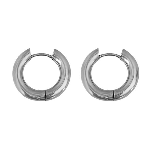 18k gold-plated stainless steel jewelry gold and silver hoop earrings women’s jewelry anti-tarnish jewellery from Glossy.pk, Lahore