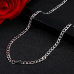 Titanium steel does not fade thick chain Cuban chain necklace men's fashion brand hiphop Europe and the United States simple 6MM sweatshirt chain accessories Glossy.pk