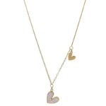 French minimalist personality small love white shell necklace fresh peach heart asymmetrical clavicle chain women's jewelry - Image 4