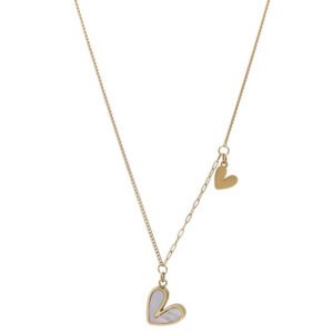 French Minimalist Heart Shell-Style Necklace