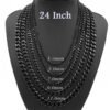 24-inch Men's Chain — 3/5/7mm, Black/Silver/Gold product photo 4 | Glossy.pk Pakistan