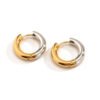 18k gold-plated stainless steel jewelry gold and silver hoop earrings women’s jewelry anti-tarnish jewellery from Glossy.pk, Lahore