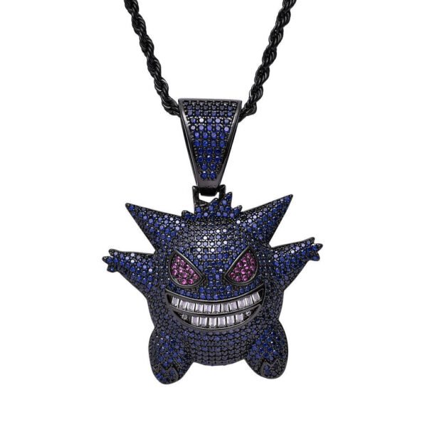 Elf cartoon funny necklace micro inlaid purple zircon pendant factory anti-tarnish jewellery from Glossy.pk, Lahore