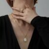 Rose‑Tone Clavicle Pendant Necklace product photo 2 | Glossy.pk Pakistan