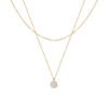 Europe and America Wholesale Retro Minimalist Double Layer White Shell Patch Titanium Steel Clavicle Necklace Women’s Accessories Pendant Wholesale anti-tarnish jewellery from Glossy.pk, Lahore