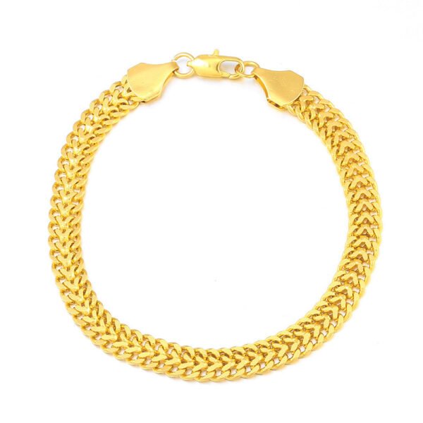 Jewelry wish new 18K gold-plated bracelet explosive 6MM men’s foxtail bracelet anti-tarnish jewellery from Glossy.pk, Lahore