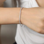 Super glittering starry sparkling titanium steel necklace female clavicle chain sparkling 18K gold plated chain plain chain accessories Glossy.pk