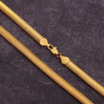 TEMU New Snake Bone Chain Men's European and American Fashion Jewelry 18K Gold Necklace AliExpress Cross-border 6MM Flat Snake Chain Wholesale Glossy.pk