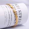 PERSONALIZED WOMEN’S 18K GOLD PLATED NECKLACE EMBOSSED 4MM GOLD NECKLACE anti-tarnish jewellery from Glossy.pk, Lahore