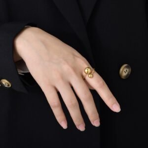 Large & Small Ball Open Ring product photo 4 | Glossy.pk Pakistan