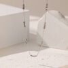 Silver Small Sugar Cube Titanium Steel Necklace Bracelet Anklet Set High-quality Clavicle Chain anti-tarnish jewellery from Glossy.pk, Lahore