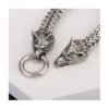 Stainless steel men’s bracelets, titanium steel hip-hop bracelets, Nordic domineering wolf head Viking chains anti-tarnish jewellery from Glossy.pk, Lahore