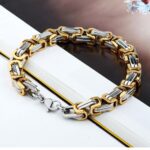 Zhongyi wish European and American personalized stainless steel men's bracelet factory direct sale is versatile, delicate and cool Glossy.pk