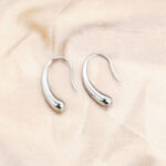 European and American cross-border wholesale water drops free pick-up stainless steel earrings earrings earrings earrings stud cold wind niche design titanium steel jewelry Glossy.pk