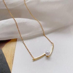 Cross Pearl Clavicle Chain — Minimalist Necklace (style) product photo 2 | Glossy.pk Pakistan