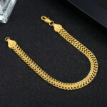 European and American cross-border jewelry wish new 18K gold-plated bracelet AliExpress explosive 6MM men's foxtail bracelet