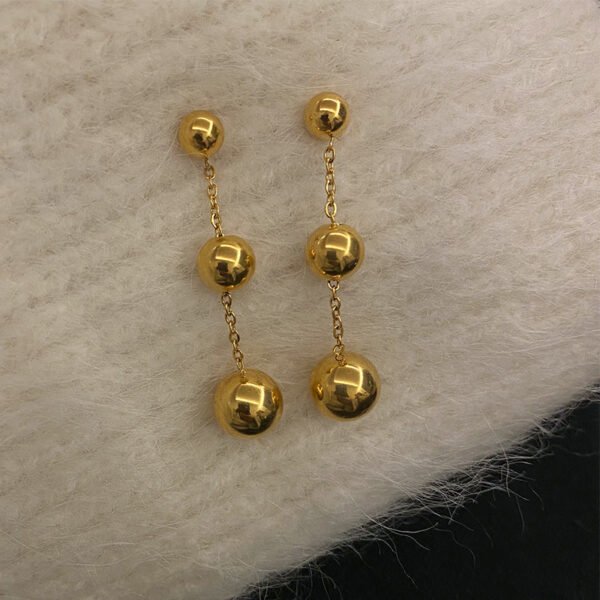 Bead Pendant Drop Earrings — Minimal Profile — jewellery from Glossy.pk, Pakistan