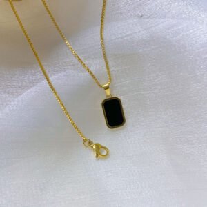 Black Square Clavicle Necklace product photo 2 | Glossy.pk Pakistan