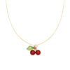 Japan and South Korea sense red cherry pendant necklace women’s summer light luxury clavicle chain accessories anti-tarnish jewellery from Glossy.pk, Lahore