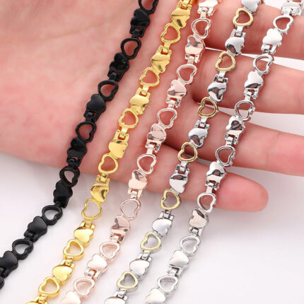 Zhongyi cross-border hot sale simple fashion adjustable heart bracelet love peach heart red white black oil bracelet wholesale Glossy.pk