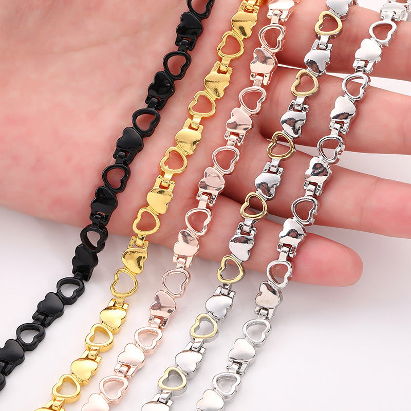 Zhongyi cross-border hot sale simple fashion adjustable heart bracelet love peach heart red white black oil bracelet wholesale Glossy.pk