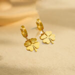 European and American cross-border earrings wholesale love butterfly letter earrings stainless steel light luxury exaggerated sense of luxury does not fade 18 Glossy.pk