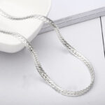 Sino-Italian cross-border wish European and American foreign trade necklace wholesale European and American silver necklace 5MM full side necklace manufacturers Glossy.pk