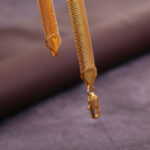 TEMU New Snake Bone Chain Men's European and American Fashion Jewelry 18K Gold Necklace AliExpress Cross-border 6MM Flat Snake Chain Wholesale Glossy.pk