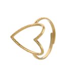 Europe and America wholesale personality exaggerated stainless steel love ring INS wind 18K gold plated ring opening adjustable ring Glossy.pk