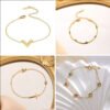 Double Heart Gold-Tone Bracelet — jewellery from Glossy.pk, Pakistan