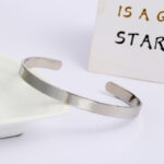 European and American TEMU Simple and Cold C-Shaped Bracelet Cross-border Amazon Personality Fashion Men's Stainless Steel Open Bracelet