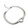 Light luxury personality love necklace women’s fashion titanium steel non-fading clavicle chain new 18k gold-plated Cuban ornament anti-tarnish jewellery from Glossy.pk, Lahore