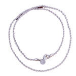 Cross-border TEMU hot sale European and American trend jewelry twist necklace silver-plated 2MM flash twist rope necklace twist chain wholesale Glossy.pk