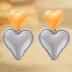 European and American cross-border earrings wholesale love butterfly letter earrings stainless steel light luxury exaggerated sense of luxury does not fade 18 Glossy.pk