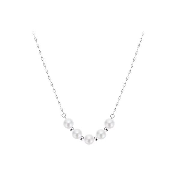Titanium Steel Necklace Luxury Clavicle Chain Fashion Versatile Smile Pearl Necklace Women’s Summer anti-tarnish jewellery from Glossy.pk, Lahore