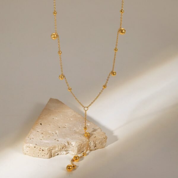 Long Tassel Bead Chain Necklace product photo 4 | Glossy.pk Pakistan
