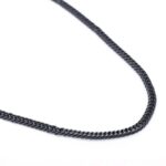 TEMU Amazon's new European and American hot selling double-layer black gold necklace men's cross-border hit 6MM sideways necklace Glossy.pk