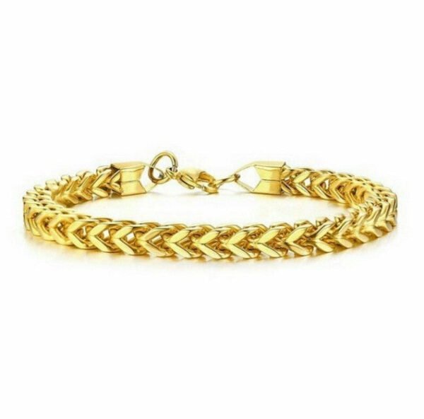 Hip Hop Titanium Steel Double-row Single-row Bracelet Positive and Negative Mesh 5x10mm Stainless Steel Bracelet anti-tarnish jewellery from Glossy.pk, Lahore