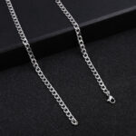 Titanium steel does not fade thick chain Cuban chain necklace men's fashion brand hiphop Europe and the United States simple 6MM sweatshirt chain accessories Glossy.pk