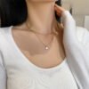 Double-Layer Clavicle Necklace — Retro Minimalist product photo 3 | Glossy.pk Pakistan