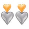 Double layer love butterfly pendant stud earrings stainless steel plated 18K gold plating versatile gradient earrings 21 anti-tarnish jewellery from Glossy.pk, Lahore